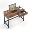CAIYUN Schreibtisch mit 2 hölzernen Schubladen, Home Office Computertisch mit Lagerung, einfache Moderne Kinder Schreibtisch, Arbeit Studie PC Tisch Officetisch für kleine Räume(Braun, 100x50x73cm)