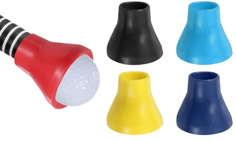PATIKIL 5 Stück Golfball-Retriever Greifer Schwarz/Blau/Rot/Dunkelblau/Gelb | Golfball-Saugnapf-Greifer, Gummi, Puttergriff-Picker-Upper-Werkzeug, Für Golfer Putter-Schwung-Griffzubehör