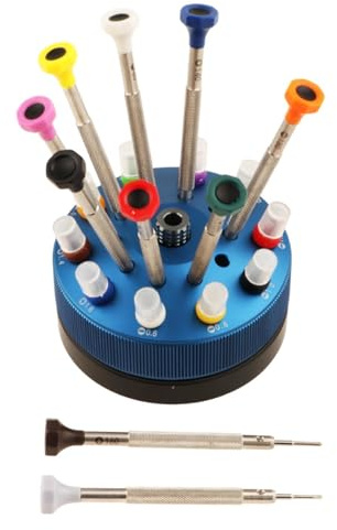 UxicRuya 10 pezzi di cacciaviti per orologiai set di strumenti per cacciaviti kit di riparazione per orologi con intaglio di precisione e Phillips per orologio