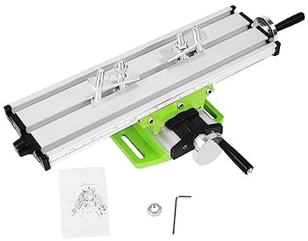 OSALADI Multi-Function Mini Drill Stand with Cross Table Slide Hand Drill Support for Home Workshop with Screws and Nuts Accessory Set