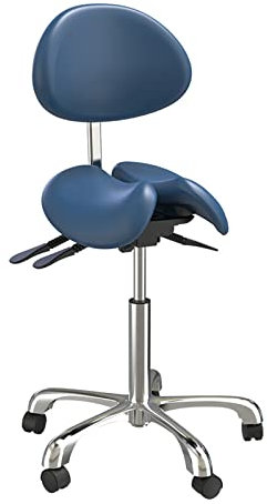 LULUMAIC Ergonomischer Splitstil Sattelhocker Verstellbarer Heigh Sattelhocker Zahnarzt Stuhl Schwenkhocker für das Büro des Krankenhauses, A2, A2