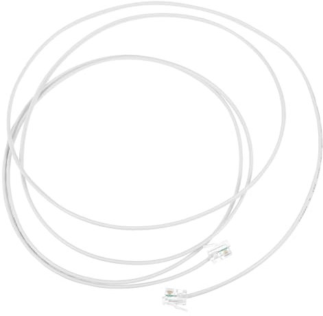 Gadpiparty 2m Cavo Telefonico Piatto Filo Per Telefono Di Metri Cavo Di Collegamento Per Connessione Telefonica Plug Per Rete Fissa