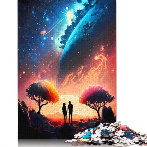 Galactic Twilight Couple Puzzle für Erwachsene, 1500 Teile, anspruchsvolle Familienspiele, Denksportaufgaben für Kinder ab 12 Jahren, 1500 Teile (85 x 57 cm)