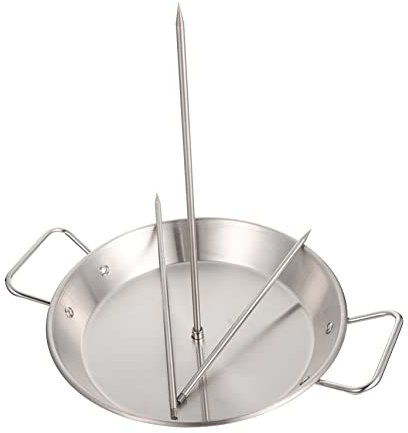 UPKOCH Inossidabile Per Vassoio Portatile Per Carne Supporto Stabile Per Pollo Arrosto e Barbecue All
