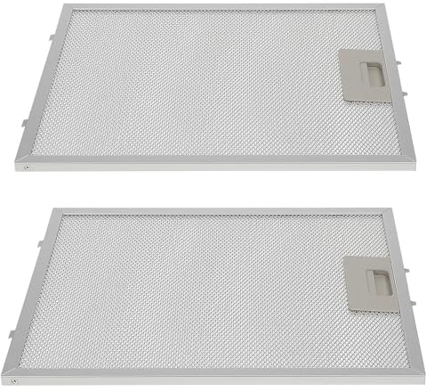 GETAJGHSD Cooker Hood Grease Filters 2Pcs Metal Mesh 260×320×9Mm 3-Layer Vent Screens Replacement for Range Hood Use in Domestic Kitchens
