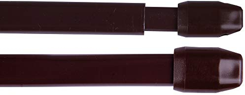 Barras de cortina (marrón), paquete de 2 unidades, extensibles, 60 - 90 cm
