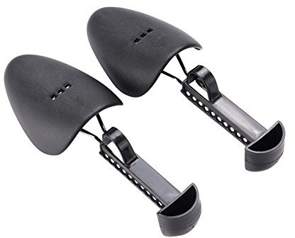 Elandy 1 par hombres mujeres ajustable práctico portátil automático apoyo forma plástico bidireccional – árbol de zapatos para zapatos de mujer Botas para soporte con la tensión bobina de primavera