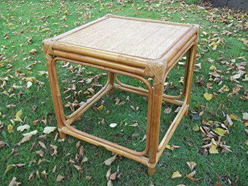 Blumentisch, Beistelltisch aus Rattan 40 x 40cm, Größe 1