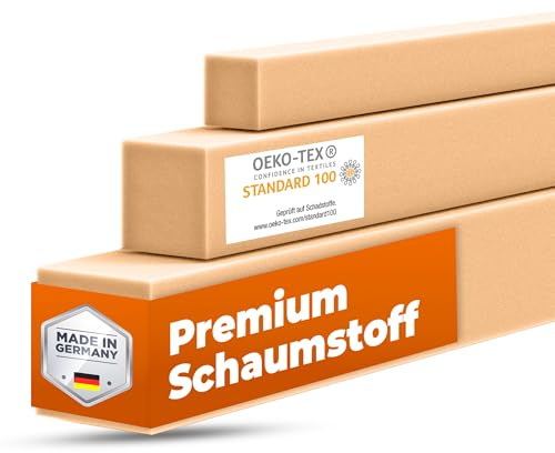 saarschaum • Schaumstoffstreifen Matratzenverlängerung • Schaumstoff Zuschnitt • Bett Lückenfüller • Matratzenausgleich • Matratzenverbinder • Polster • HR4030 10x15x120cm
