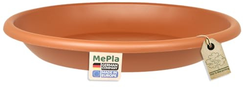 MePla Blumentopf-Untersetzer für Pflanzkübel Cilindro - runder Kunststoff-Unterteller - wetterfestes Pflanzgefäß - UV-beständig - Ø 78 cm (Innen: ø 56,8 cm) - Terracotta