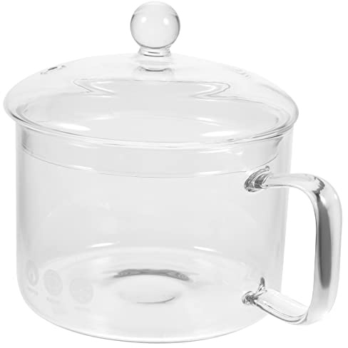 Cabilock Milchtöpfe Für Herd Heiztopf Für Glastopf 10l Jumbotopf Emaille Suppentopf Kochtopf 5 Liter Glastopf Mit Deckel Zum Kochen 2l Servierpfanne Aus Glas Eisbecher Multifunktion