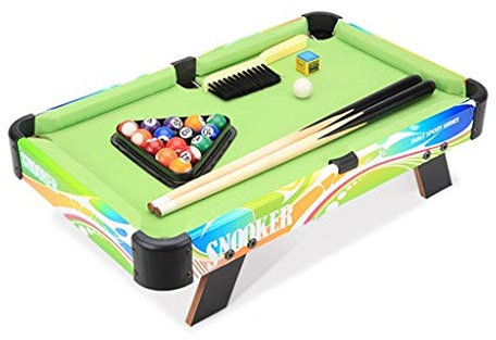 ZXQZ Tischbillard Kleine Tischplatte Billard, Eluxe Hölzerne Mini Tischplatte Billardtisch Set, Tolle Geschenkidee für Jungen und Mädchen, Einzigartige Schreibtischdekoration (Size : 51cm)