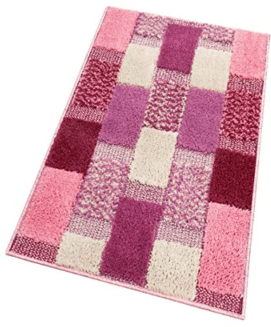 emmevi Tappeto Bagno Soffice Antiscivolo Assorbente Morbido Scendiletto Doccia mod.LILLA 50X80 ROSA