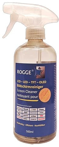 ROGGE Original Bildschirmreiniger 500 ml, für die perfekt LCD - TFT - LED - OLED Reinigung