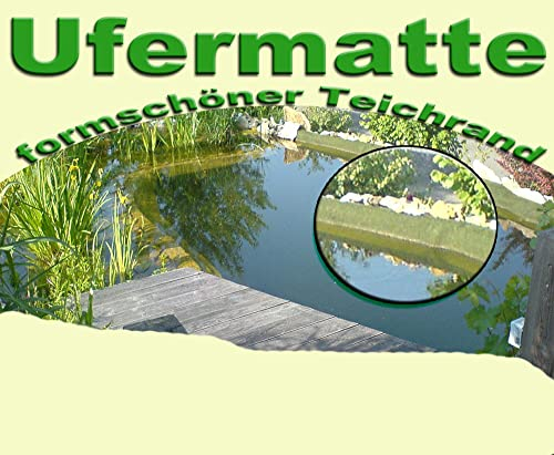 Teichbauzentrum Sankt Julian Ufermatte für Teiche, Rolle 1 x 12 Meter, Teichrand Bewuchsmatte witterungsbeständige
