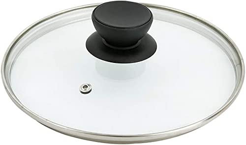 Pannlock i härdat glas Pannlock Stekpanna Ångkokarlock Transparent pannlock för hushållsbruk Universellt ersättande pannlock -38cm (24cm)