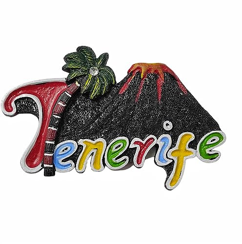 Moiilvcla Kühlschrankmagnet Teneriffa Vulkaninsel Spanien 3D Reise Souvenir Kühlschrank Dekoration Magnet Aufkleber Handwerk Kollektion