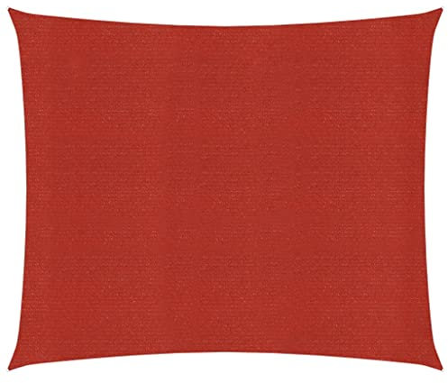 YITHOPI Seitenmarkise Balkonmarkisen Balkonsichtschutz Markise Sonnensegel 160 g/m² Rot 2x2 m HDPE Geeignet für Balkon Strand Terrasse