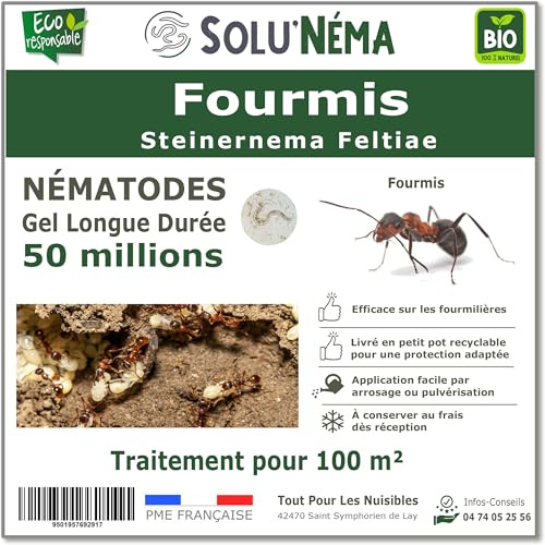 SOLUNEMA - Nématodes Contre Les Fourmis 50M Longue Durée