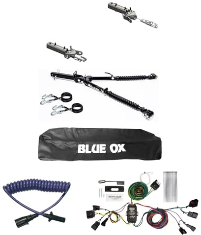 TrendsAuto Blue Ox Avail Tow Bar & Baseplate Combo with EZ Light Wiring Harness fits 2014-2022 Jeep Grand Cherokee with Tow Package (No L) | Quick Installation | Includes Decal
