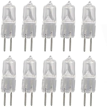 JZLBBC 10Pc G5.3 35W 24V 50W Dimmable Ampoule Halogene G5.3 Lampe De Base À Broche Halogène Blanc Chaud,20W