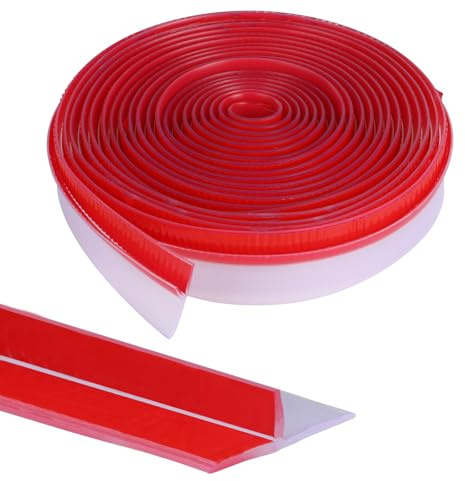 Orghtin T-Shaped Silicone Seal Strip, Clear Door Sealer Weather Stripping, 10Ft Door Draft Stopper