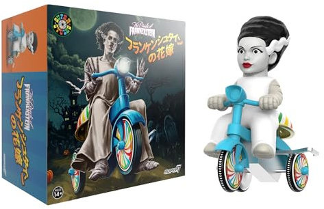 Super7 Super Cycles Universal Monsters Bride of Frankenstein with Blue Trike - 5 Universal Monsters Action Figure Collectibles and Retro Toys