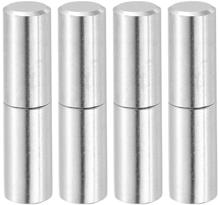 sourcing map Lot de 4 charnières détachables en acier inoxydable pour portail en métal, porte battante et rampe de remorque, 5,1 x 1,27 cm (L x P), argenté