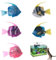 COWANIEE 5pcs Electronic Led Robot Fish Toy, Cat Interactive Robofish