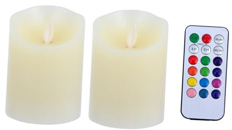 Homoyoyo 2stücke Fernbedienung Led Flameless Kerzen Bunte Elektrische Kerzen Für Hochzeiten Partys Festlichkeiten Und Romantische Abende Ohne Flamme Rauch Oder Tropfen