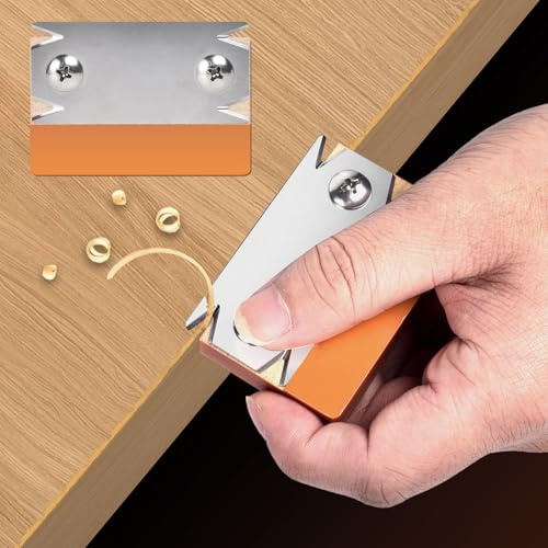 Furnierkantenschneider, Rabot Manuel Portable pour Chants, Rabot, Outil de Travail du Bois à Main, Rabot à Chants à une Main pour Bois, PVC, ABS, Rabot à Défonce Orange