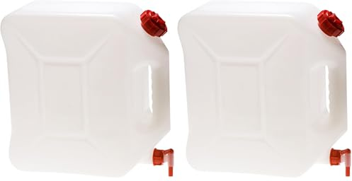 C.A.O. Jerrican Alimentaire + Robinet 20 L 20l CAO, Blanc (Lot de 2)