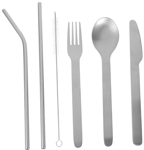 Set Posate da Viaggio in Acciaio Inox, Argento