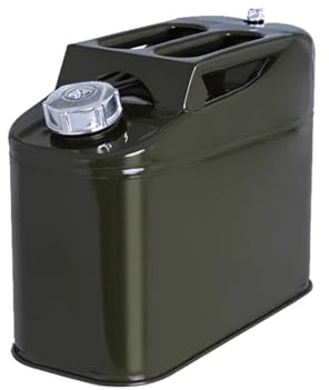 CSPJPIZIYB Metálico Tipo Bidon Gasolina, Versátil Bidón de Gasolina y Depósito de Agua, con Pico Flexible, para Coches, Camiones, Motocicletas y Equipos de Exterior(25L/6.6Gla)