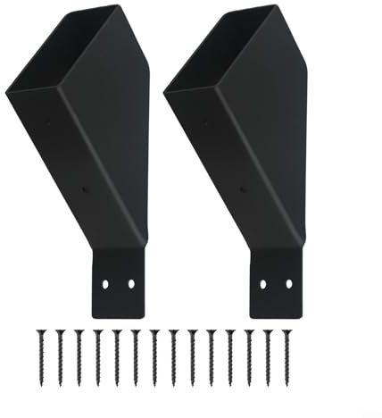 Iron 45 Degree Angle Brackets for Pergola Frames Supporting For 2x4 Posts in DIY Projects Such as Gazebos Courtyards Terraces and Log Cabins (2pcs)