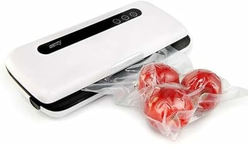 Camry CR4470 Envasadora al Vacío para Alimentos Doméstica, Sellado Automático, Seco y Líquidos, Sous Vide, 110W, Incluye 5 Bolsas 20x30 cm, Rollo 20 x 200 cm, Talla única