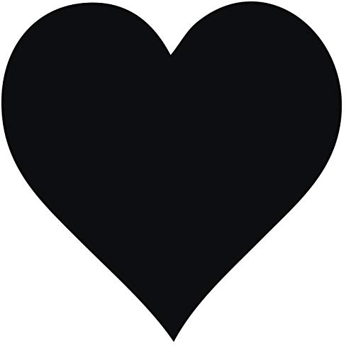 kleb-Drauf / 1 großes Herz/Schwarz - matt/Wandtattoo Wandaufkleber Wandsticker Aufkleber Sticker/Wohnzimmer Schlafzimmer Kinderzimmer Küche Bad/Deko Wände Glas Fenster Tür Fliese