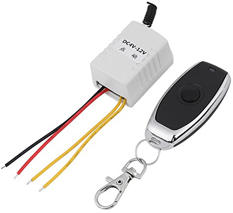 Interrupteur de télécommande de Relais sans Fil récepteur et émetteur de commutateur à clé pour Ordinateur, Porte Automatique, fenêtre (DC 4V 5V 6V 7.4V 9V 12V)