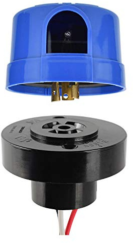 GBAYSA Photocell Sensor with Base, Auto On Off Photo Control & IP65 Photoelectric Sensor Receptacle Set for Outdoor LED Lighting, Twist Lock Dusk to Dawn Light Switch