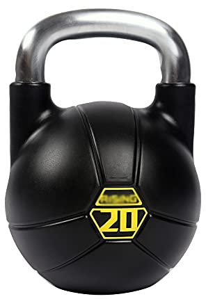Cfty Kettlebell-Kettlebell 8kg 12kg 16kg 20kg Home Fitness-Ausrüstung Männer Muskelfest-Training Sportwettbewerb Kettlebell (Schwarz, einteilig)(Black-20kg)