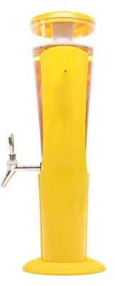 RONGJJ Torre De Cerveza con Grifo, 3 LTR Dispensador De Cerveza De Casa Dispensador De Cerveza, Jirafa Torre De La Cerveza, Yellow