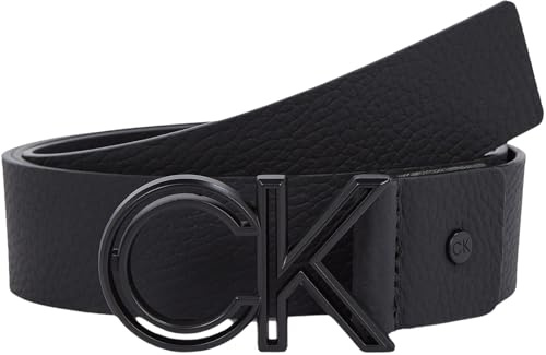 Calvin Klein Uomo Cintura in Pelle, Nero (Ck Black Smooth), 105 cm