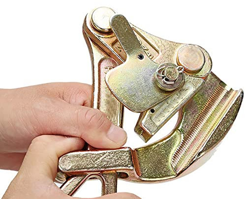 Tyenaza Extracteur de mâchoire de Corde en Acier, tendeur de câble de Haute dureté résistant à l'usure 1T pour Fil de Jardin, Fil d'image, Construction