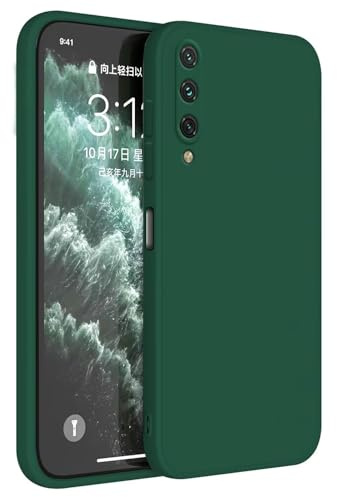 Topme Funda para Xiaomi MI A3 (6.09 Inches) Carcasa Caja Case Estuche, Funda Protectora de Piel de Silicona TPU - Verde Oscuro