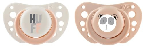 Chicco PhysioForma Schnuller Air Rosa, Schnuller 0-6 Monate, Silikonsauger, anatomisch und funktionell, unterstützt die physiologische Atmung, rosa, 2 Stück