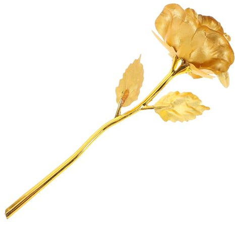 TOPPERFUN Vergoldete Folienrose Goldrose Künstliche Für Hochzeitsdekorationsblume Kunstblume Für Valentinstagsgeschenk Partydekoration Tischdeko