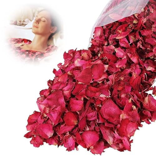 Coriandoli per matrimonio, Petali di Rosa Essiccati,100G Petali di Rosa Petali Matrimonio Fiori Secchi per Bomboniere Confetti per Feste Nuziali Bagno Pediluvio Bustine tè Cottura Pot-pourri Crafting