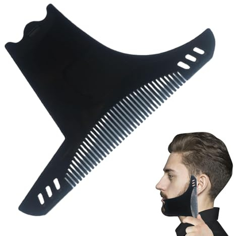 Bartschablone für Männer, Bartformungswerkzeug,Bart-Guide-Bart-Tool-Vorlage - Bart-Liner-Werkzeug, Bart-Schablone, Schnurrbart-Former, Bart-Trimm-Anleitung, präzise Bartformung und Styling