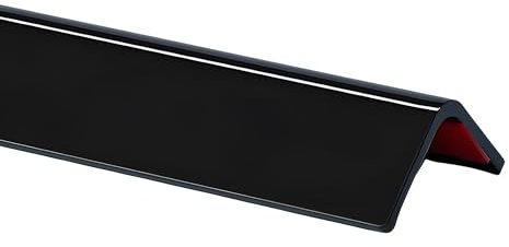 Raouoae Kantenschutz Und Eckenschutz Aus Kunststoff 3 Stück Länge 100/120/150 cm Wandschutz Für Arbeitsplatten Dekorative Eckabdeckungen Winkelprofil Aus Kunststoff(Black,L:150cm)