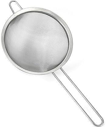 Colador Espumadera Cuchara Ranurada Inoxidable, Colador de aceite separado de malla, tamiz de harina Manual de acero inoxidable, coladores de filtro de malla de café y azúcar, accesorios for hornear e